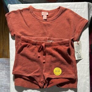 Cat & Jack Terracotta Knit Outfit